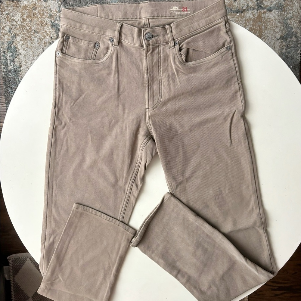 Faherty Stretch Terry 5-Pocket Pant Brown Men’s 31x32 Slim Fit NWOT